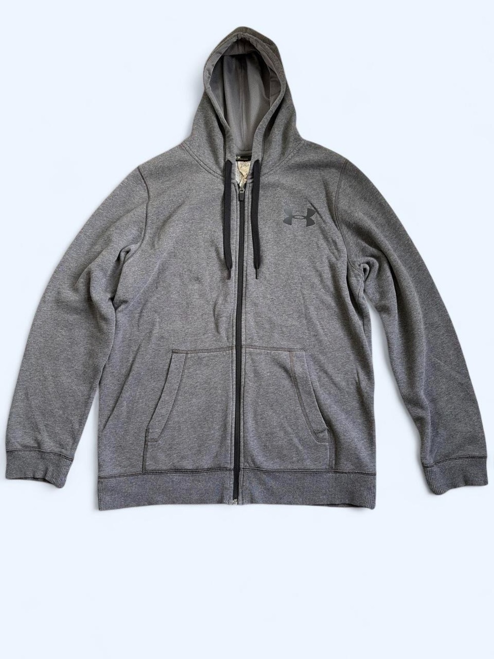 Under Armour Men’s Charcoal Grey Full-Zip Hooded Jacket